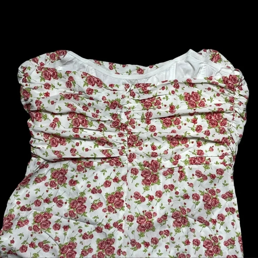 Plus Floral Corset Bandeau Dress - Picture 6 of 9